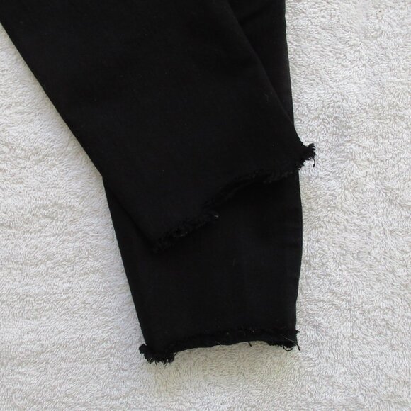 FRAME Denim Black Jeans Size 27 Skinny Distressed - Picture 10 of 13